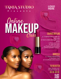 Beauty Makeup Class Flyers Template | PosterMyWall