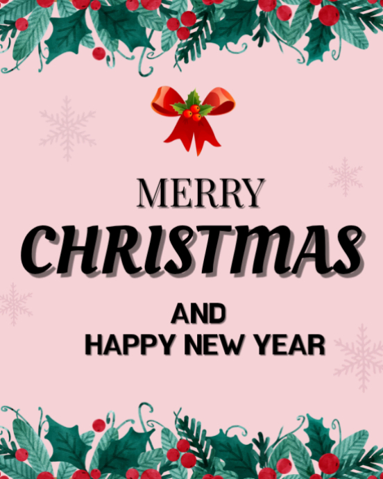 Pink Maximalist Merry Christmas Instagram Portrait Template | PosterMyWall