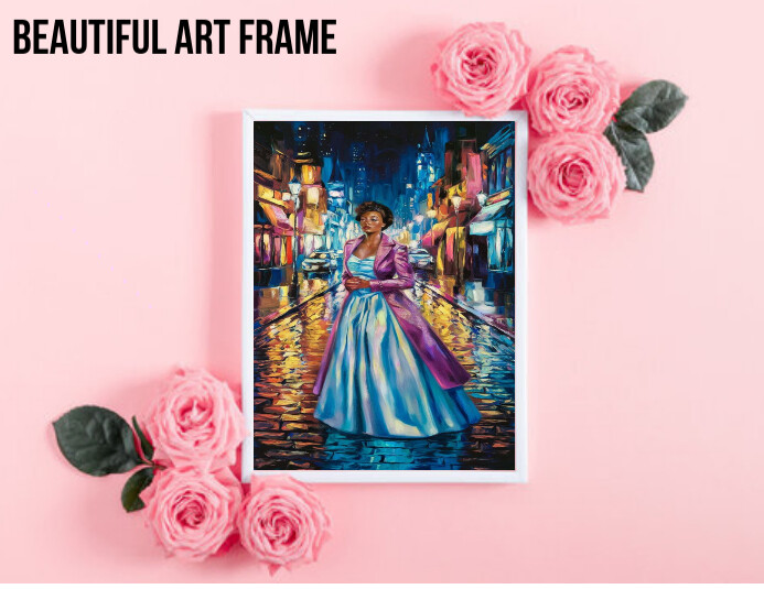 Pink Maximalist Modern Artwork Frame Template: Clean And Chic Borders For Your Art Flyer (us Letter)