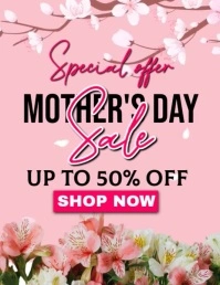Pink Maximalist Mother's Day Sale Flyer (us Letter) template