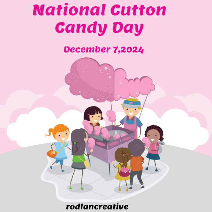 Pink Maximalist National Cutting Candy Instagram Post template