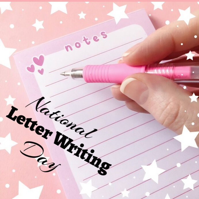 Pink Maximalist National Letter Writing Day Instagram Post Template ...