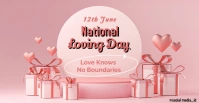 Pink Maximalist National Loving Day Facebook template