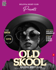 Pink Maximalist Old Skool Instagram Portrait template
