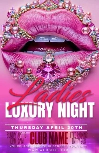 Pink Maximalist Party Half Page Wide template