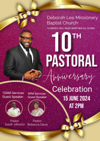 Pastor Anniversary Flyers