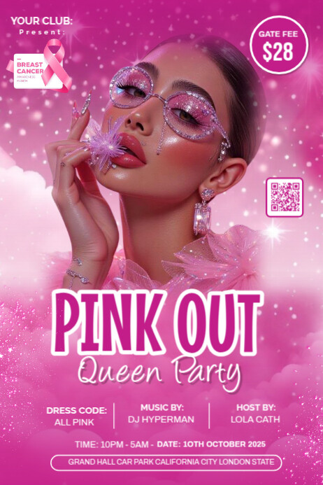 Pink Poster.pdf Pink Maximalist Pink Out Party And Breast Cancer Awareness Month Poster ...