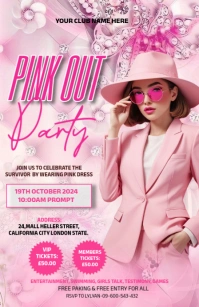 Pink Maximalist Pink Out Party And Breast Can Tabloid template