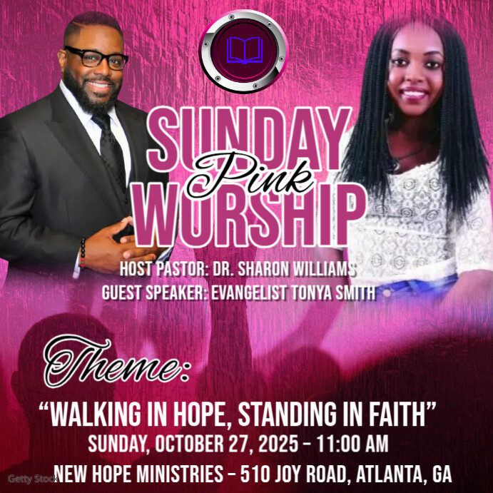 Copy of Pink Maximalist Pink Sunday Worship Instagram Post | PosterMyWall