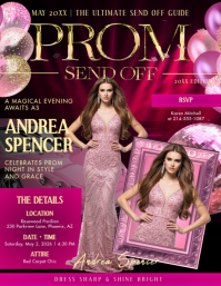Pink Maximalist Prom Night Flyer Pamflet (Letter AS) template