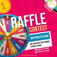 Pink Maximalist Raffle Contest Instagram Post template