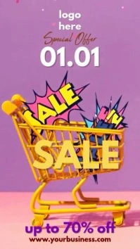 Pink Maximalist Sale  Instagram Story template