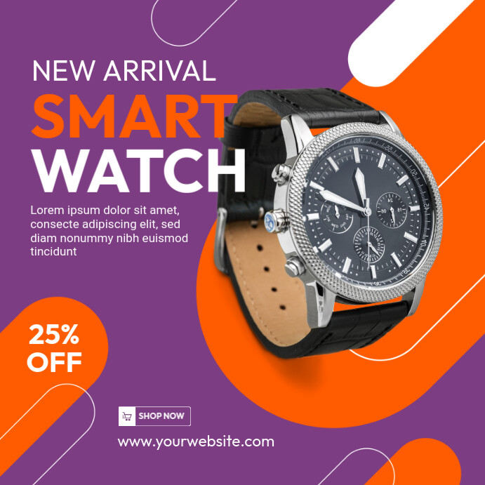 Pink Maximalist Smart Watch Sale Instagram Post template