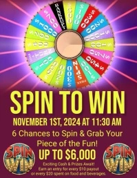 Pink Maximalist  Spin To Win Flyers Flyer (us template