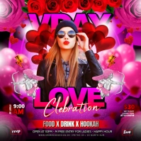 Pink Maximalist Valentine Day Poster Instagram Post template