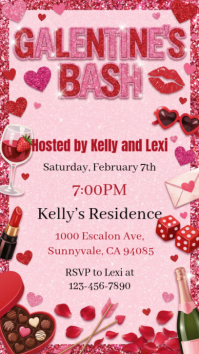 Pink Maximalist Valentinesdaycelebration Instagram Story template