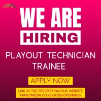 Pink Maximalist We Are Hiring Instagram Post template
