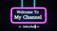 Pink Maximalist Welcome To My Channel Digital Display (16:9) template
