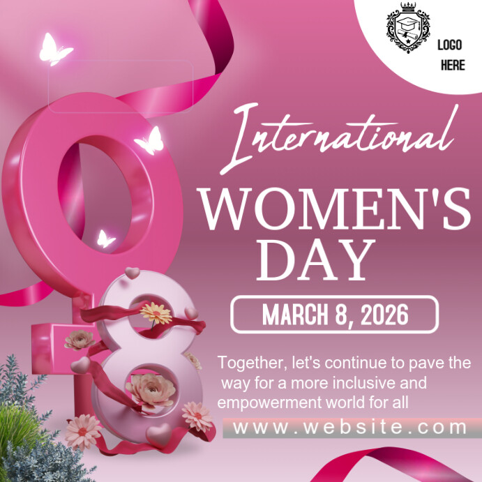 Pink Maximalist Women's Day  Instagram Post template