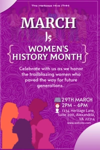 Pink Maximalist Women's History Month  Poster Iphosta template