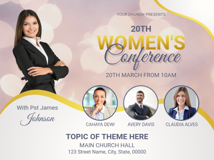 Copy of Pink Maximalist Women's Conference Presentation | PosterMyWall