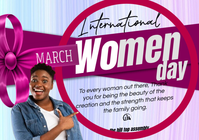 Pink Maximalist Women's Day Celebration  A4 template