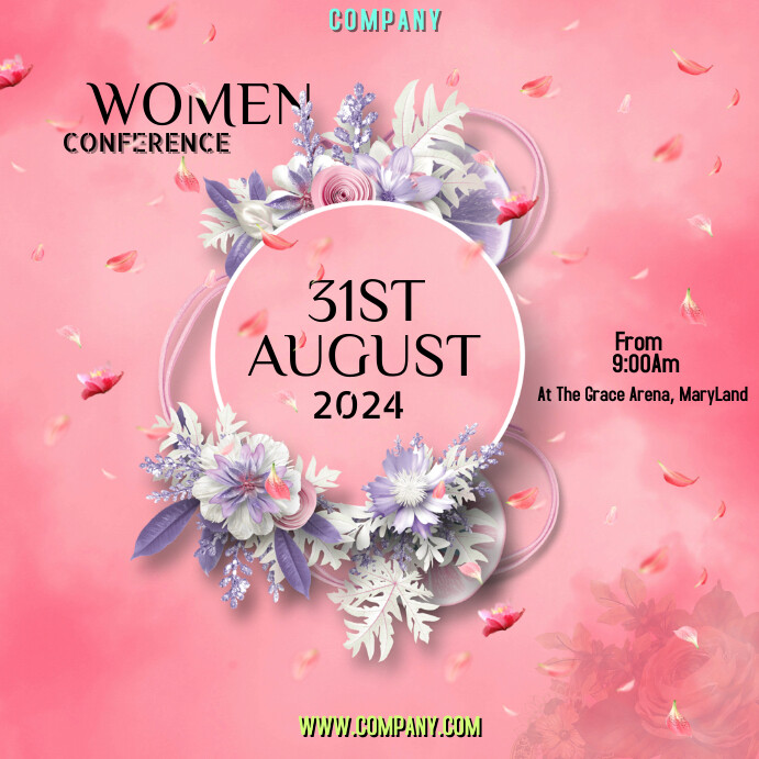 Pink Conference Picture Copy of Pink Maximalist Womens Conference Instagram | PosterMyWall