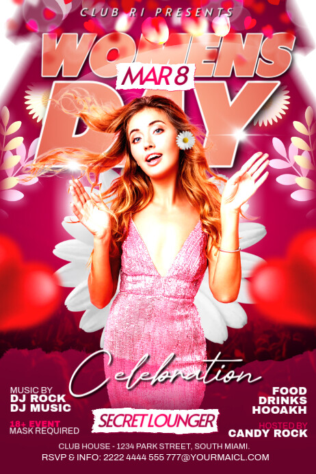 Copy of Pink Maximalist Womens Day Flyer Poster | PosterMyWall