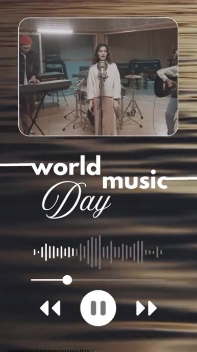 Pink Maximalist World Music Day Instagram Reel template