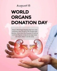 Pink Maximalist World Organ Donation Day  Instagram Portrait template
