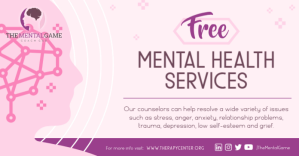 Pink Mental Heath Service Facebook Ad template