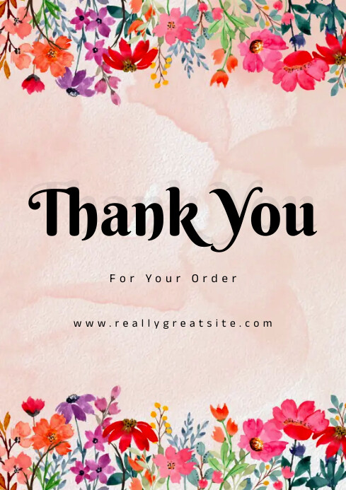 Pink Minimalist Thank You Card Template | PosterMyWall