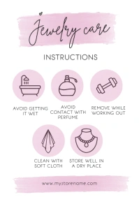 Pink Minimalistic small business jewellery ca A5 template