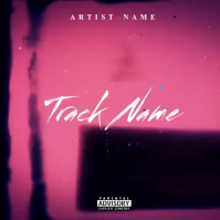 Pink Synthwave Album Cover Capa de álbum Template