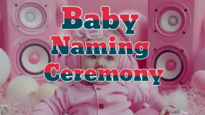 Pink Modern & Minimal Baby Naming Ceremony Youtube Thumbnail YouTube-miniature template
