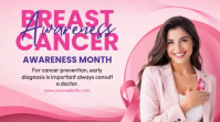 Розовый Breast Cancer Awareness Display digitale Template