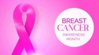 Pink Modern & Minimal Breast Cancer Awareness Template  Digital Display (16:9)