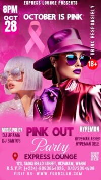 Pink October Brest Cancer Awareness Month Template | PosterMyWall