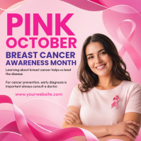 Pink Breast Cancer Awareness Instagram 帖子 Template