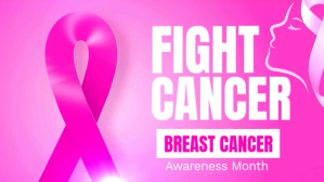 Pink Modern & Minimal Breast Cancer Awareness Campaign  Digital Display (16:9) template