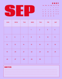 Pink Calendar 海报/墙板 Template - Page 9