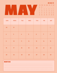 Pink Calendar 海报/墙板 Template - Page 5