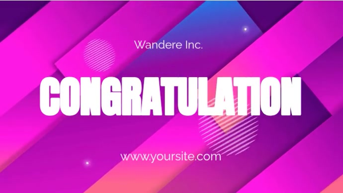 Pink modern & minimal congratulation digital Template | PosterMyWall