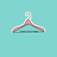 Pink Modern & Minimal Editable Thrift Store Logo Template Design Trendy Vintage Store Branding Fashi
