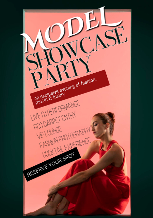 Pink Fashion Showcase Event A1 Template | PosterMyWall