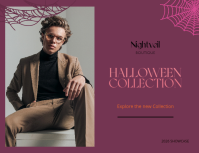 Розовый Halloween Fashion Collection Folheto Template - Page 1