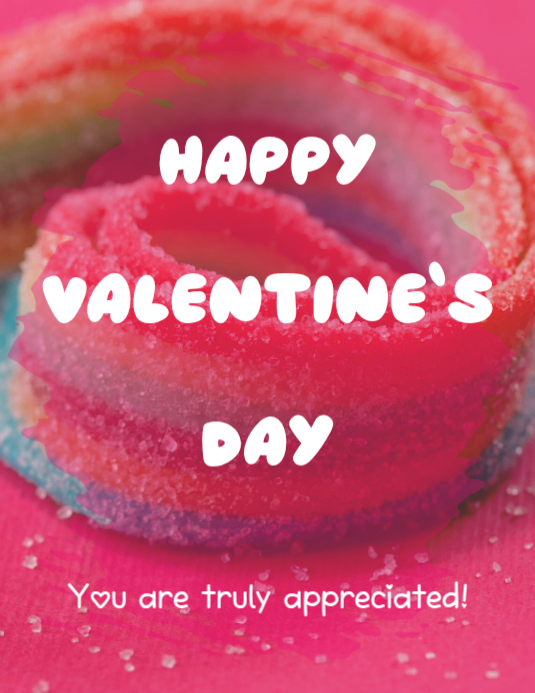 Plantilla de Pink Modern & Minimal Happy Valentines Day School Poster ...