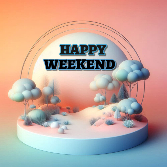 Pink Modern & Minimal Happy Weekend Instagra Template | PosterMyWall