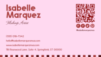 Pink Makeup Artist Business Card Carte de visite Template - Page 2