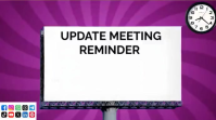 สีขาว Meeting Reminder Digitalt display Template